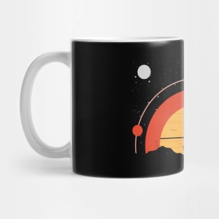 Horse Riding Astronaut Space Travel Solar System Mug